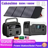 500W 1800W Power Station With 100W Solar Panel 18V USB TYPE-C Portable Power Bank 345Wh 1000Wh Lifepo4 Battery Charging Station 1
