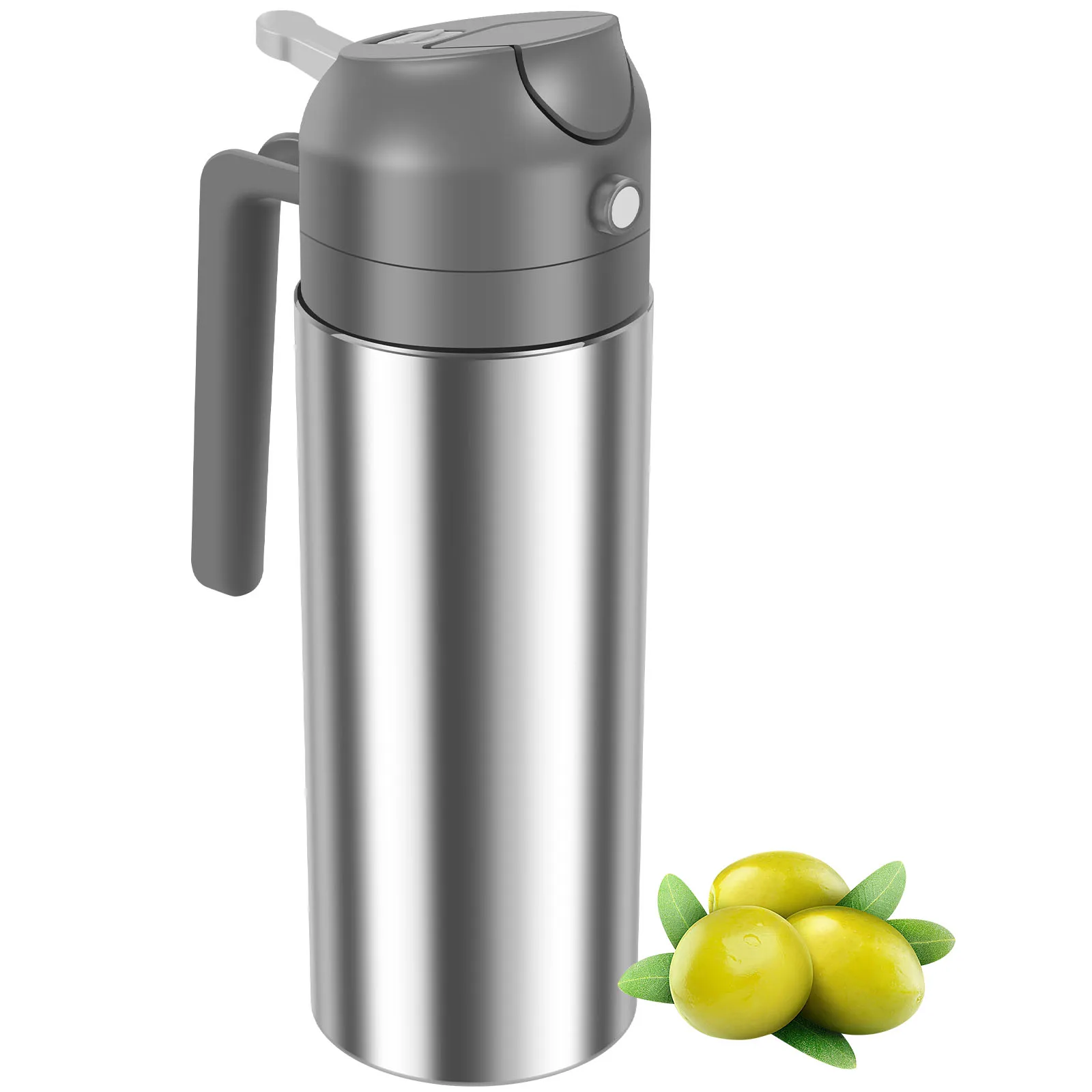 470ML/500ML 2in1 Olive Oil Dispenser Bottle Oil Sprayer Stainless Steel/Glass Oil Sprayer Bottle for Cooking Kitchen Accessories