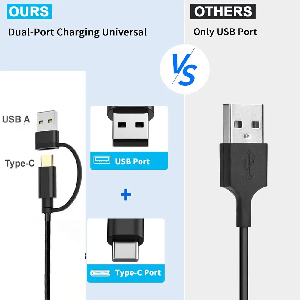 다중 충전 케이블 USB A C - Type-C/마이크로 USB/미니 USB 코드 USB - Aux DC 2.5mm/DC 3.5mm 모노 오디오 플러그 충전기 코드