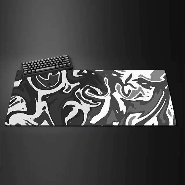 Vibrant Abstract Art Gaming Desk Mat – Large Non-Slip Rubber with Locking Edge, 900x400
