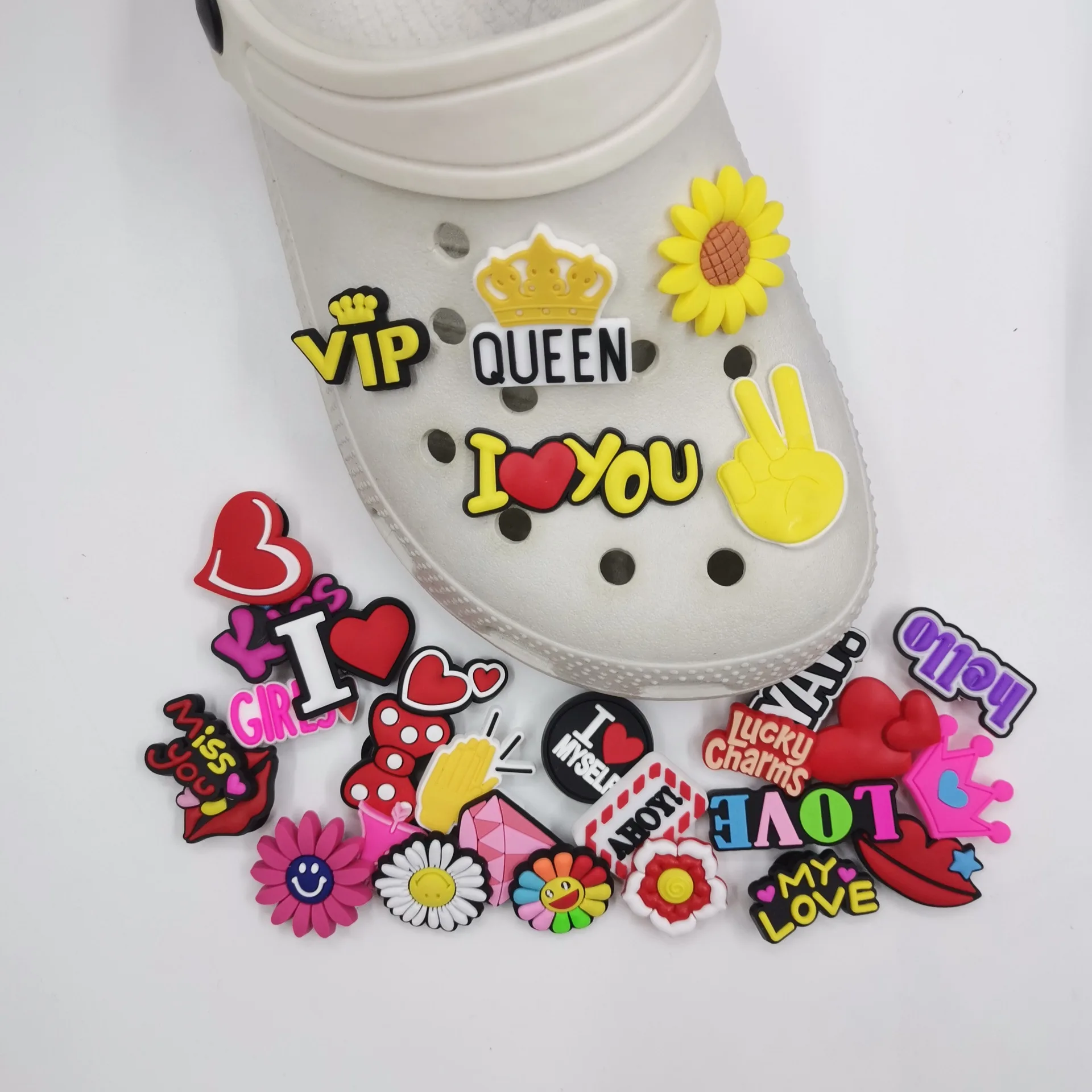 30pcs Shoe Charms for Clog Sandals Cute Cartoon Jibz Shoes Decorations Accessories for Girls Kids Teens Adult Women Party Gift