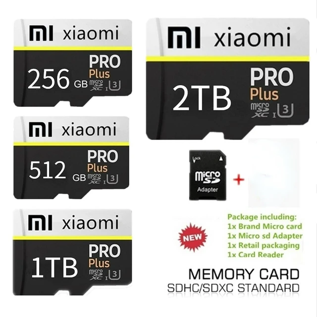 carte micro sd Plus 256 GO 512 GO à 1 TO 2 TO Micro SD