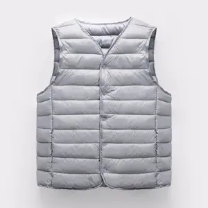 Men Soft Waistcoat Stylish Men's Winter Vest Padded V Neck Coat Warm Windproof Cardigan for Casual Plus Size Fashion Men Vest