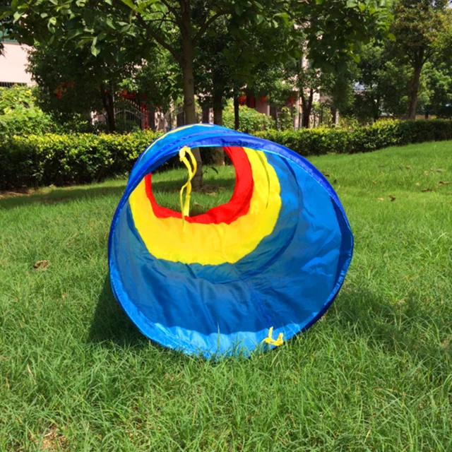 Portable Kids Tunnel Tents Three Color Indoor Kids Play House Tent Folding Outdoor Tube Crawling Game To The Tent Tunnel Toys 2