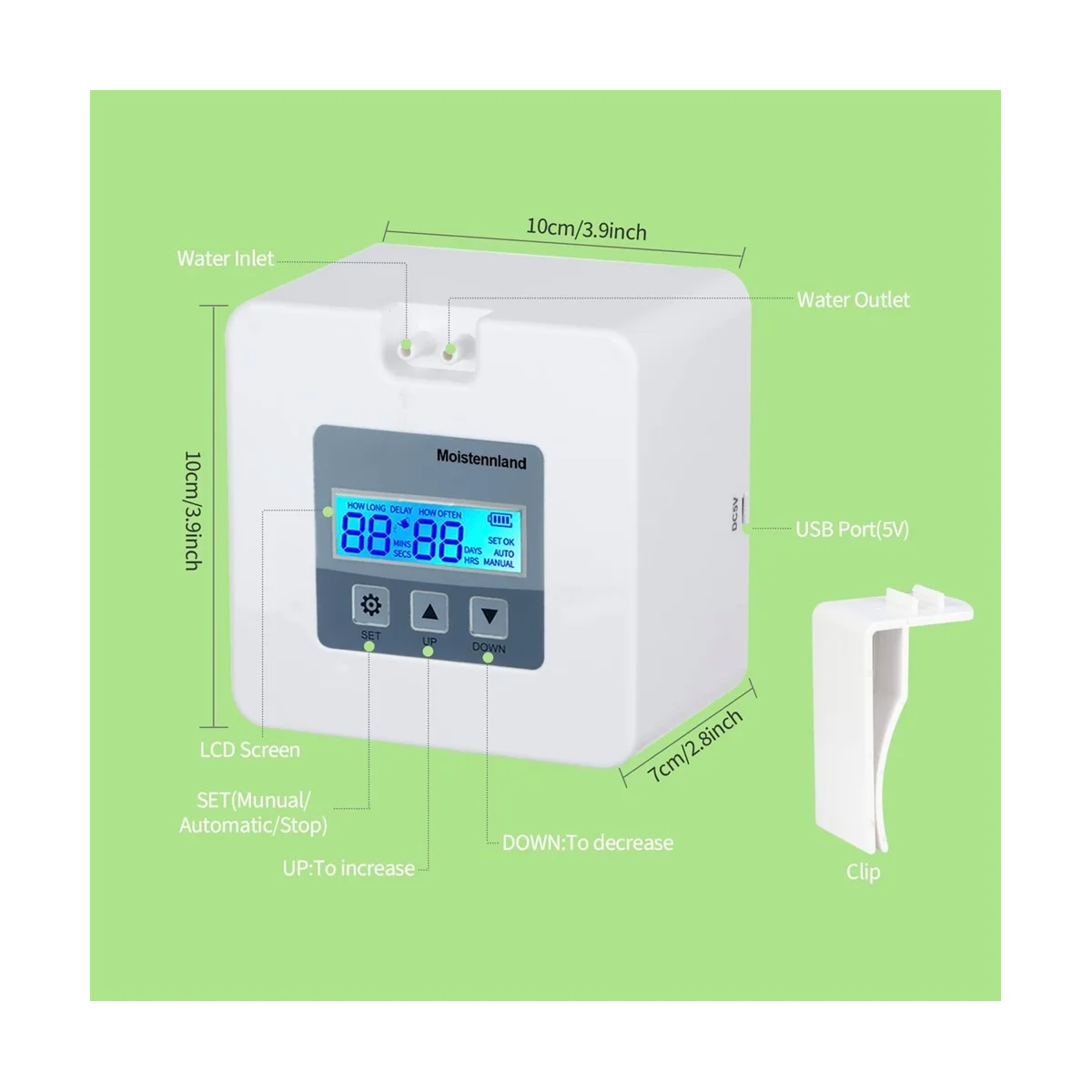 

Automatic Irrigation System, DIY Automatic Drip Irrigation Kit Watering System with Timer, USB Power Operation
