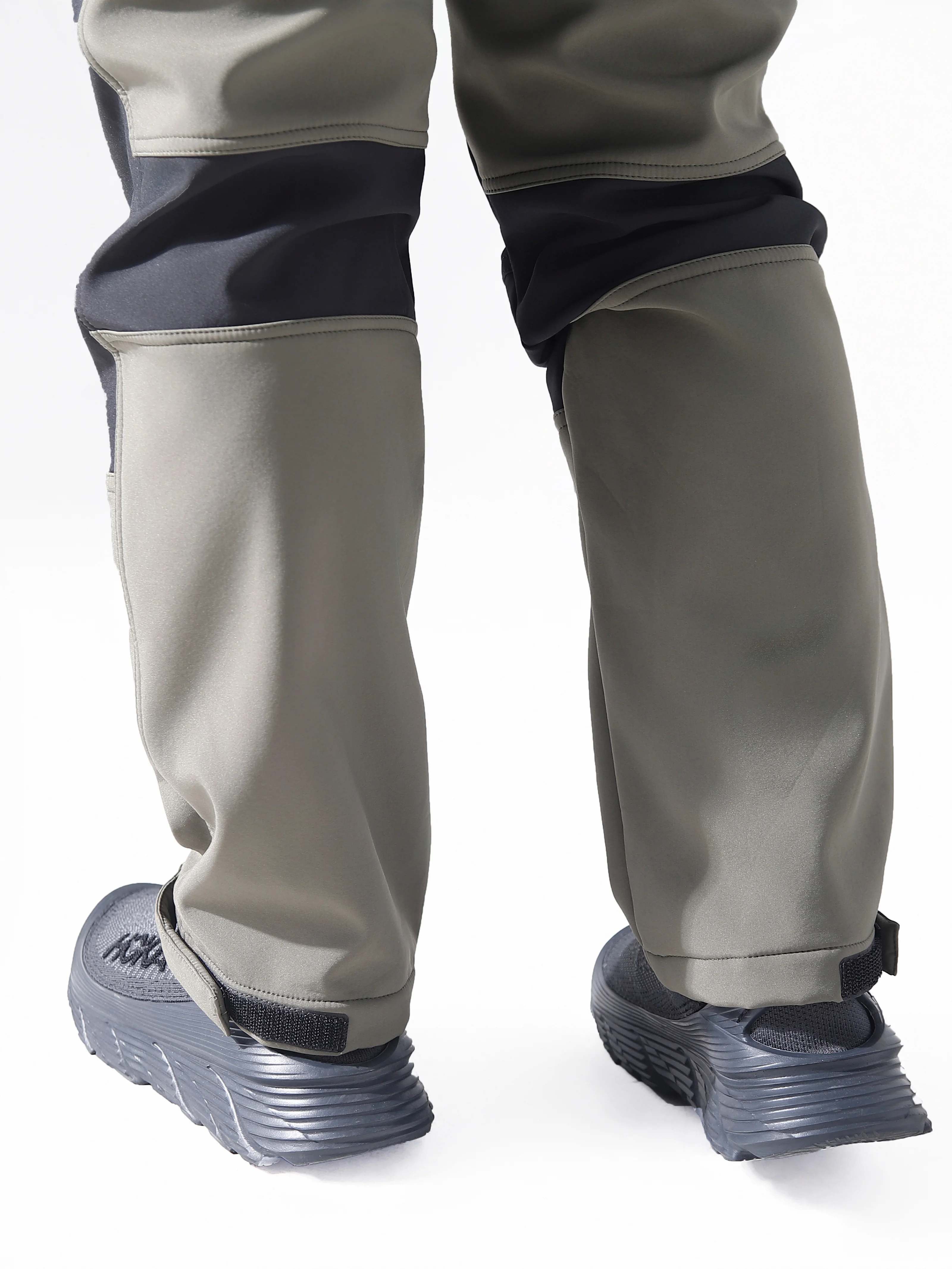 Men's Winter Fleece Pants Hiking Climbing Camping Waterproof Work Pants Outdoor Sports Mountaineering Skiing Warm Trousers
