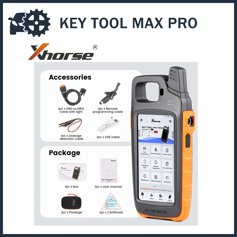 

2023 Xhorse VVDI Key Tool Max Pro Remote Key Programmer With MINI OBD Tool Function Support Read Voltage and Leakage Current