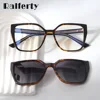Ralferty Polarized Magnetic Sunglasses Women Designer 2 In 1 Clip On Glasses Lady Driving Sunglass Prescription 0 Diopter Lens 4