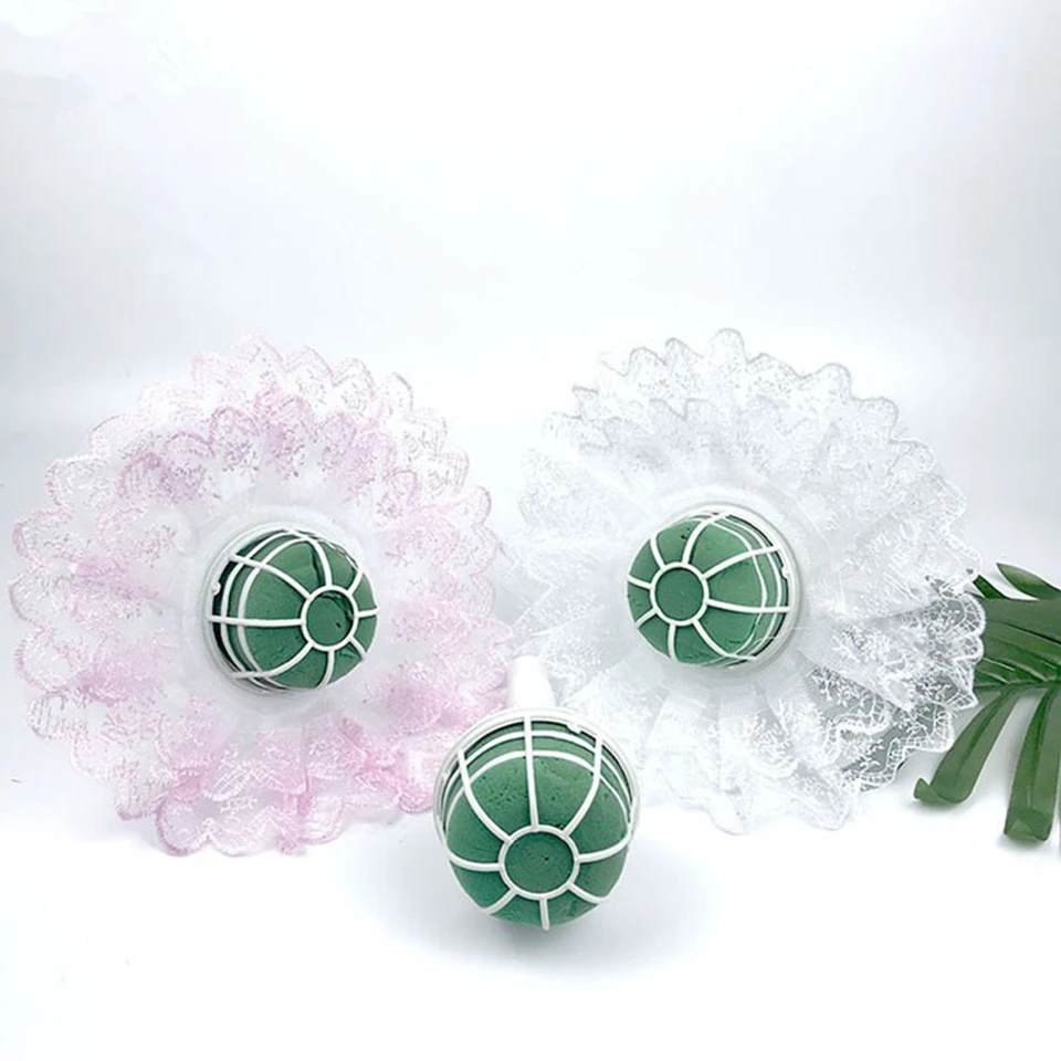 VOSAREA 12pcs Bridal Bouquet Holders - Floral Foam Handles For Wedding Flowers