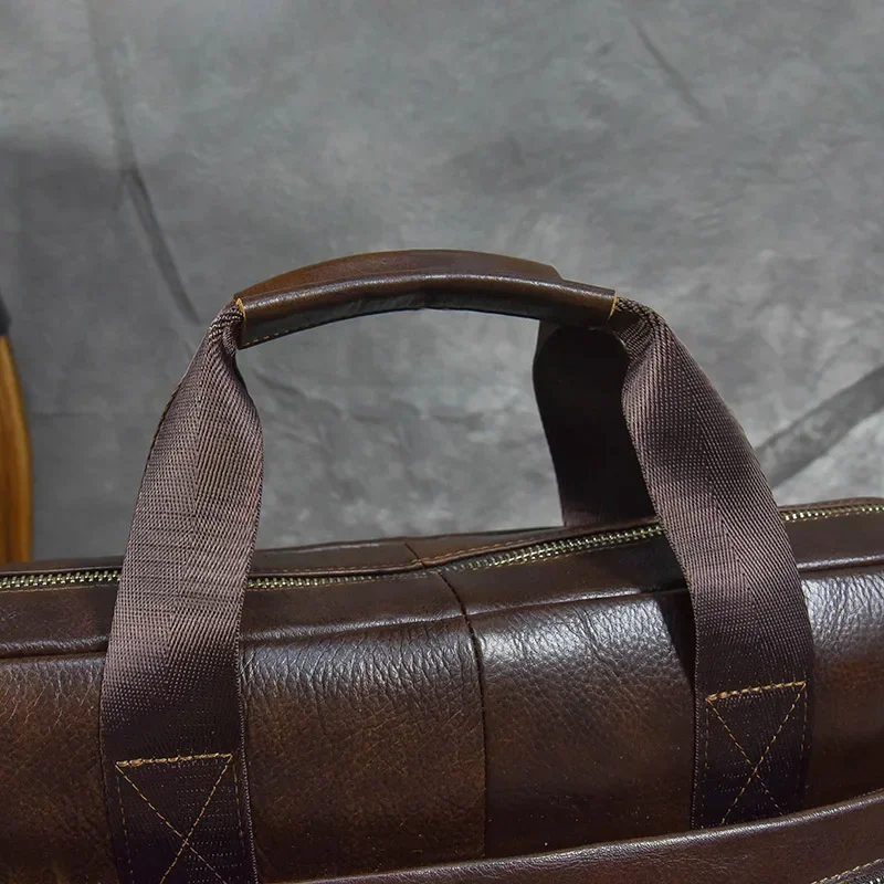 Genuine Leather Laptop Briefcase Bag for Men