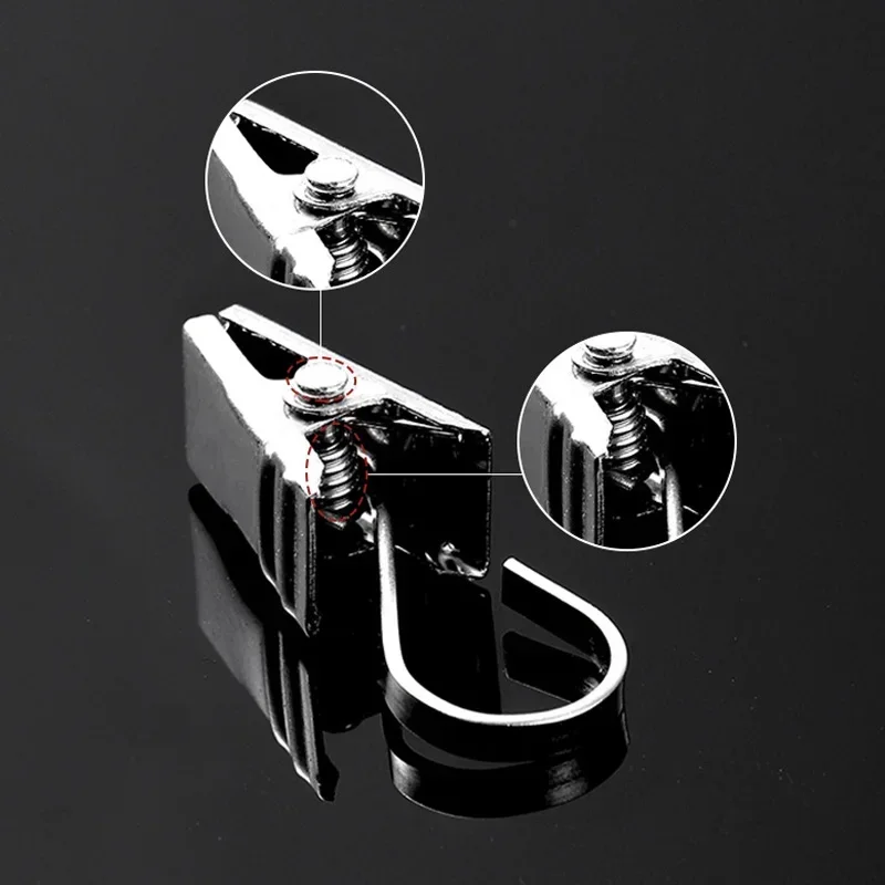Clips with Hook Sturdy and Durable Stainless Steel 20pcs Curtain Window Curtain Hook Clips Home Window Curtain Decor Accessories