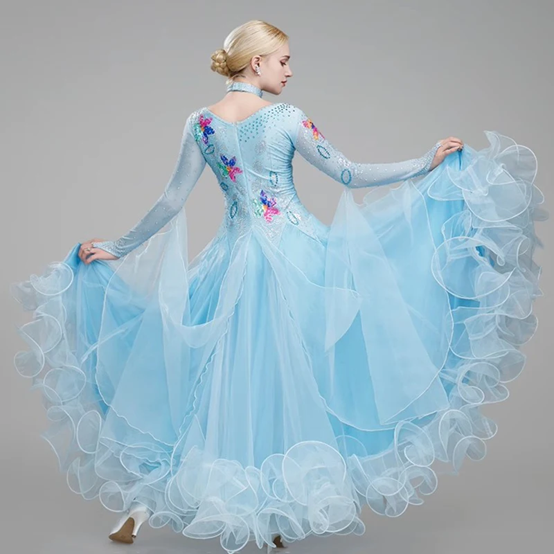 Ballroom Dance Competition Dress Women National Standard Modern Clothes Tango Waltz Stage Costumes High-end