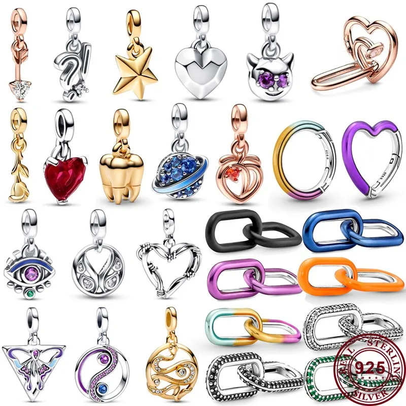 New Hot 925 Sterling Silver Exquisite Love Heart ME Connector Original Women's Logo Accessories For ME Bracelets And Necklaces new and original lcd driver cof tab icnew coil liquid crystal drive connector for tv db7677 fl08m