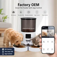 4L Compact Smart Automatic Pet Feeder WiFi Cat Dog Food Dispenser App Remote Control Tumed Feed With 2 Stainless Steel Bowls 1