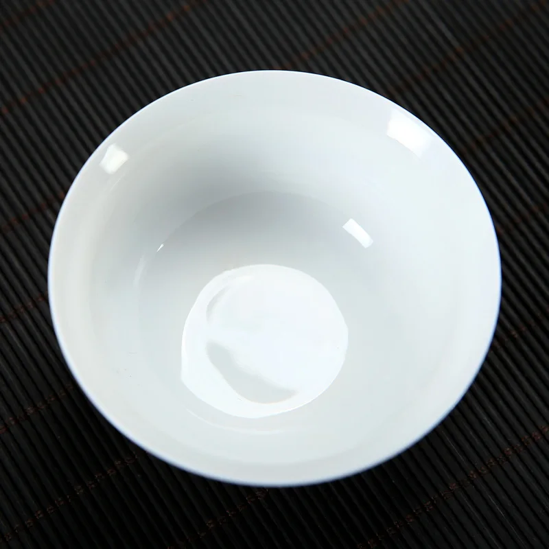 6pc/lot 35ML Chinese Kung Fu Tea Set Ceramic Master Cup Jade White Porcelain Tea Cup Small Bowl Household Teacups Water