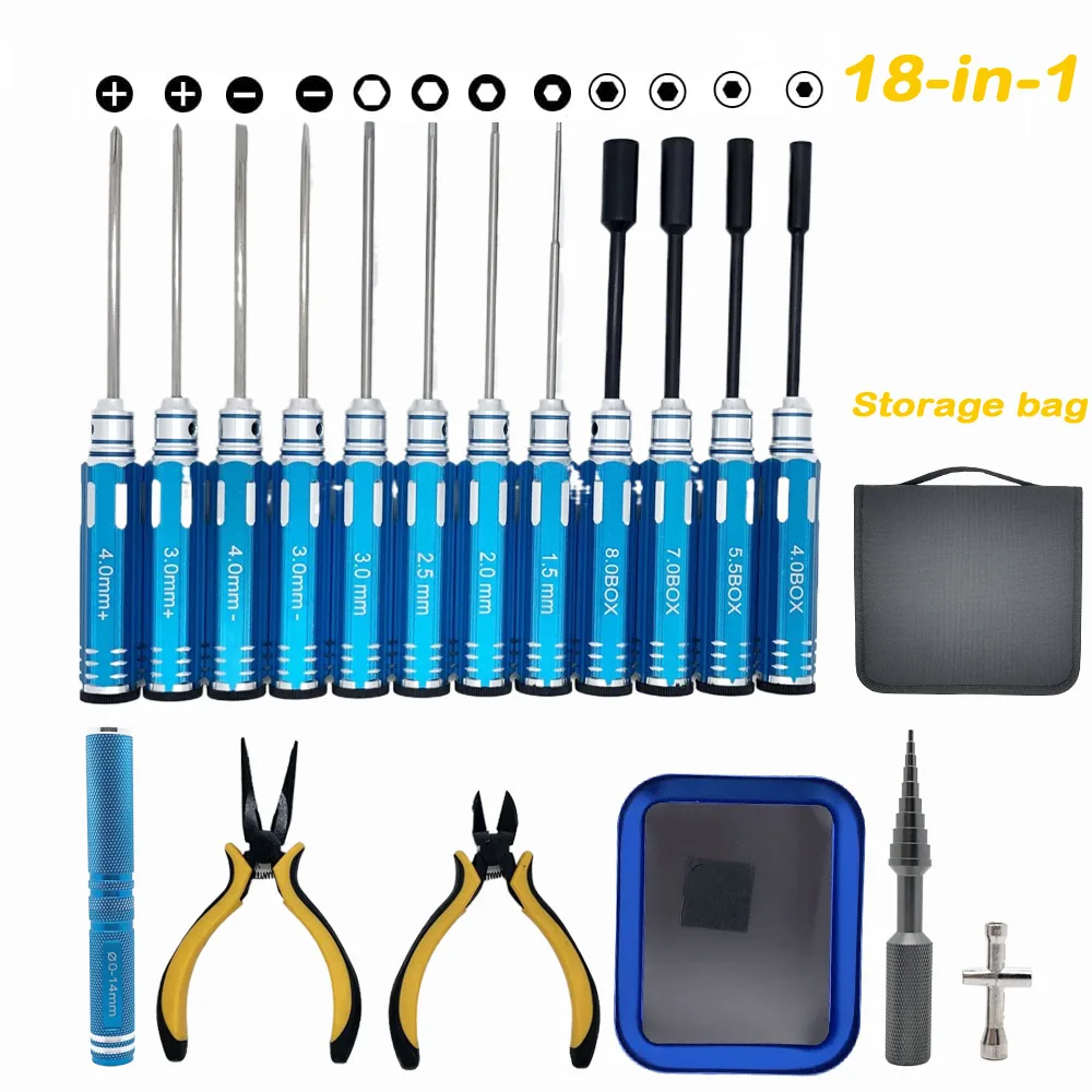 Pince à bec fin incluse dans le coffret de réparation YSIDO pour modélisme.
