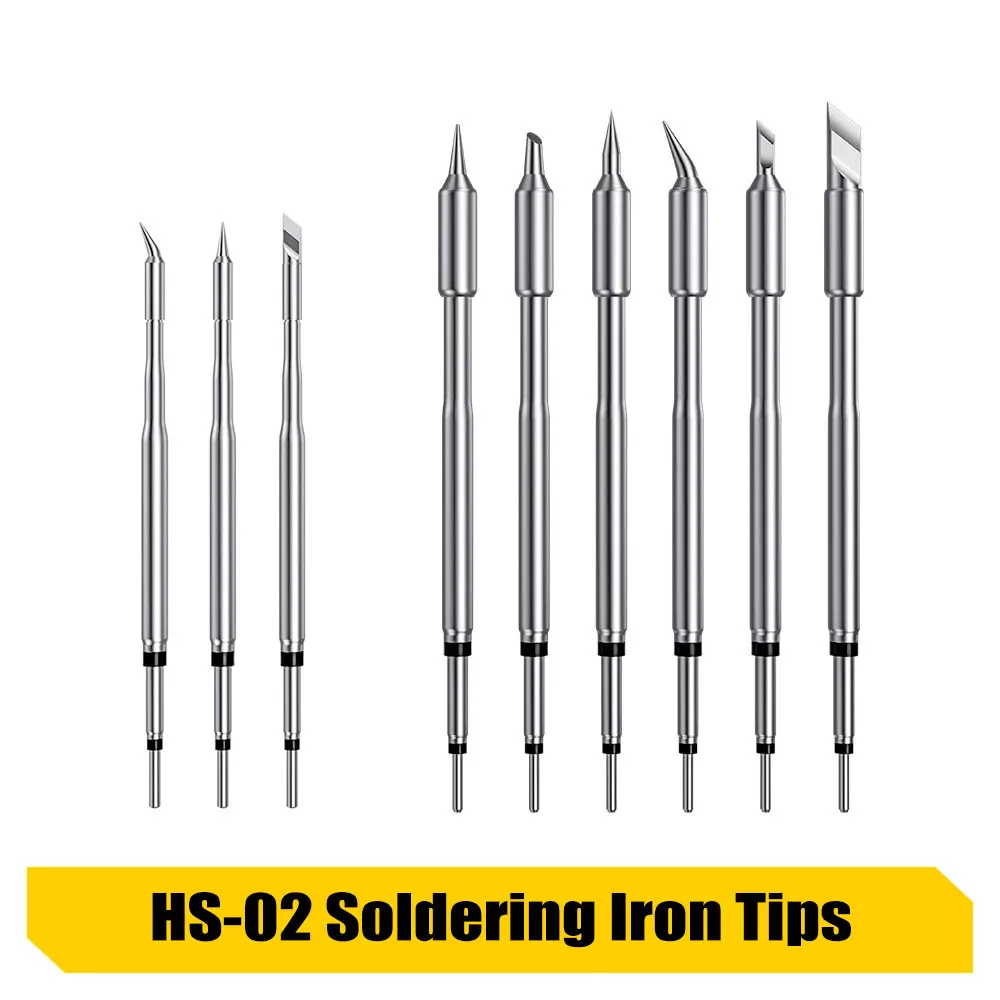 Soldering Iron HS-02 Series Press-on Tip for Soldering Iron Station Replacement Heater Accessories Tips Welding Equipment Cautin Sting HS02 Ki