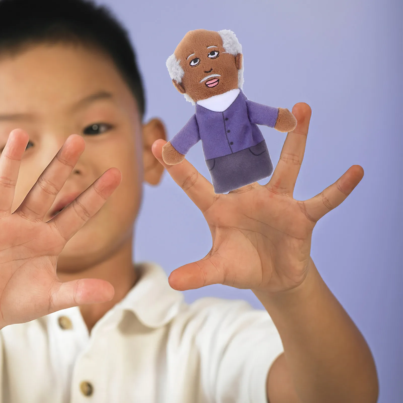 6Pcs 가족 손가락 인형 어린이 스토리텔링 손 인형  상상력 놀이 역할 놀이 유치원 부모 쇼 인형