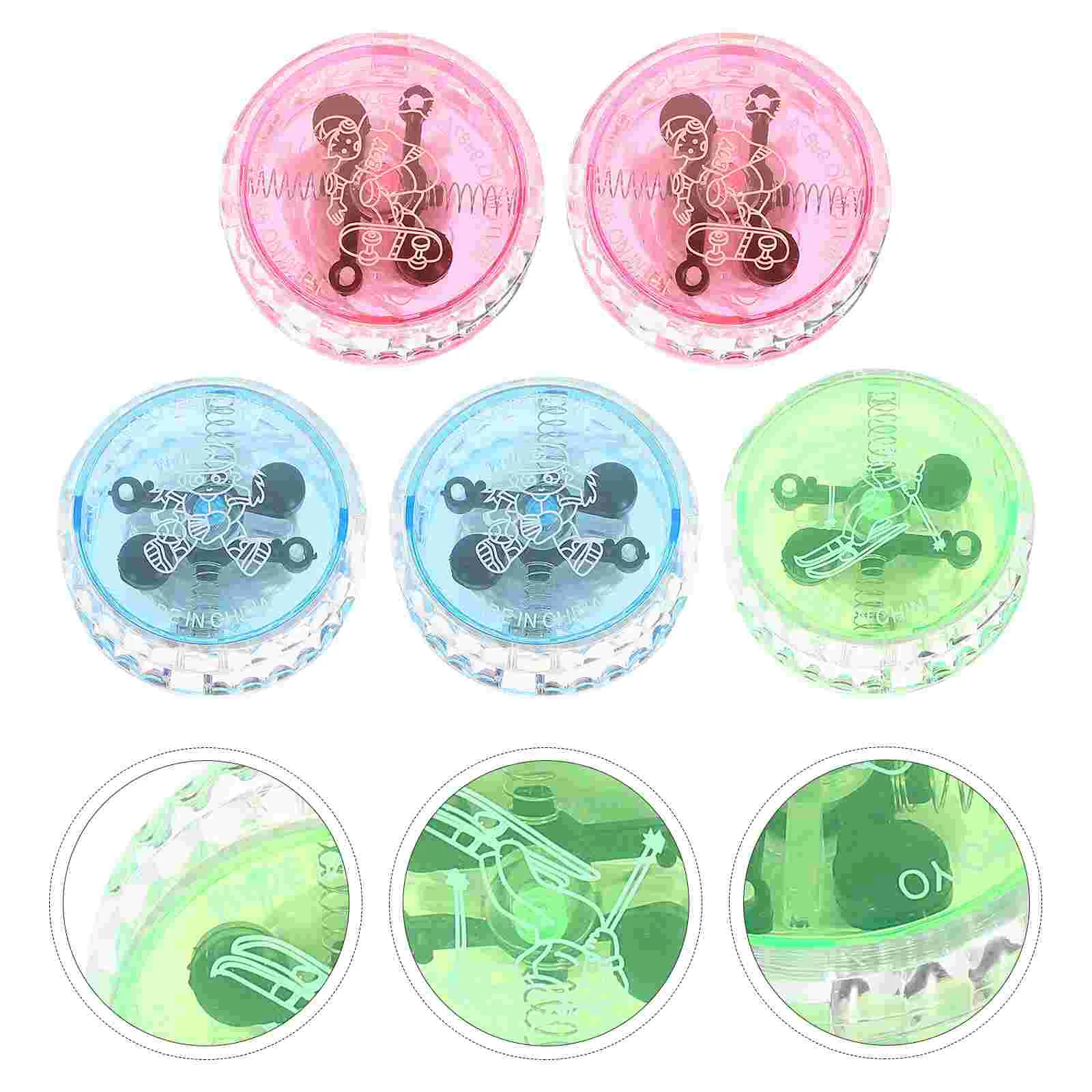 

5 Pcs Candy Bag Luminous Yo-yo Child Vintage Toys Light Yoyo Ball Plastic Responsive