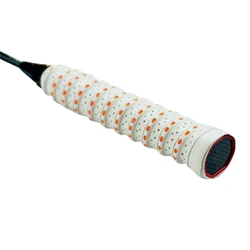 Enhanced Tennis Racket Overgrip - Premium Anti-Slip PU Grip Tape for Superior Sweat Absorption - 110cm Stretchable Handle Protector (White)