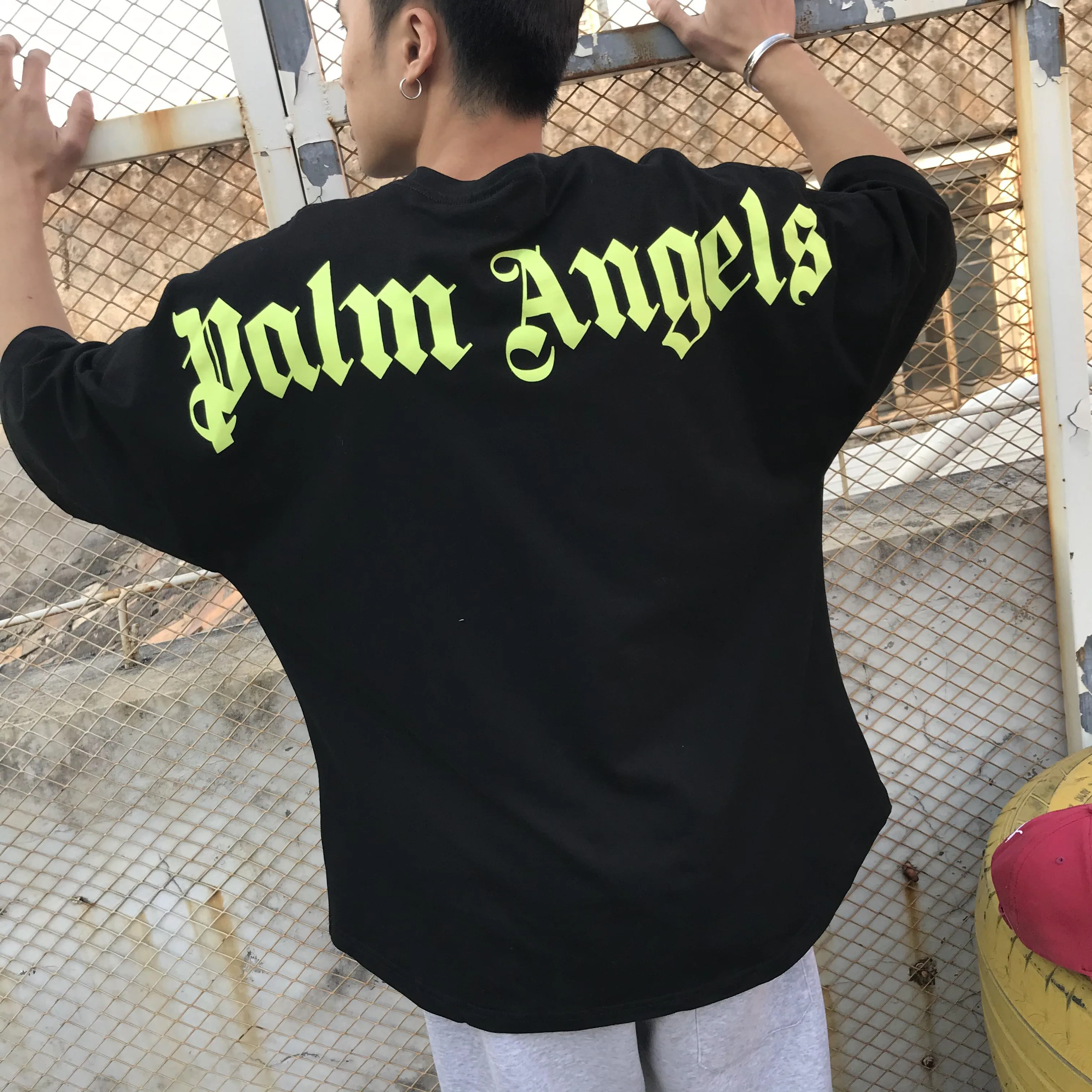 Palm Angels Bat Sleeve Back Letter 