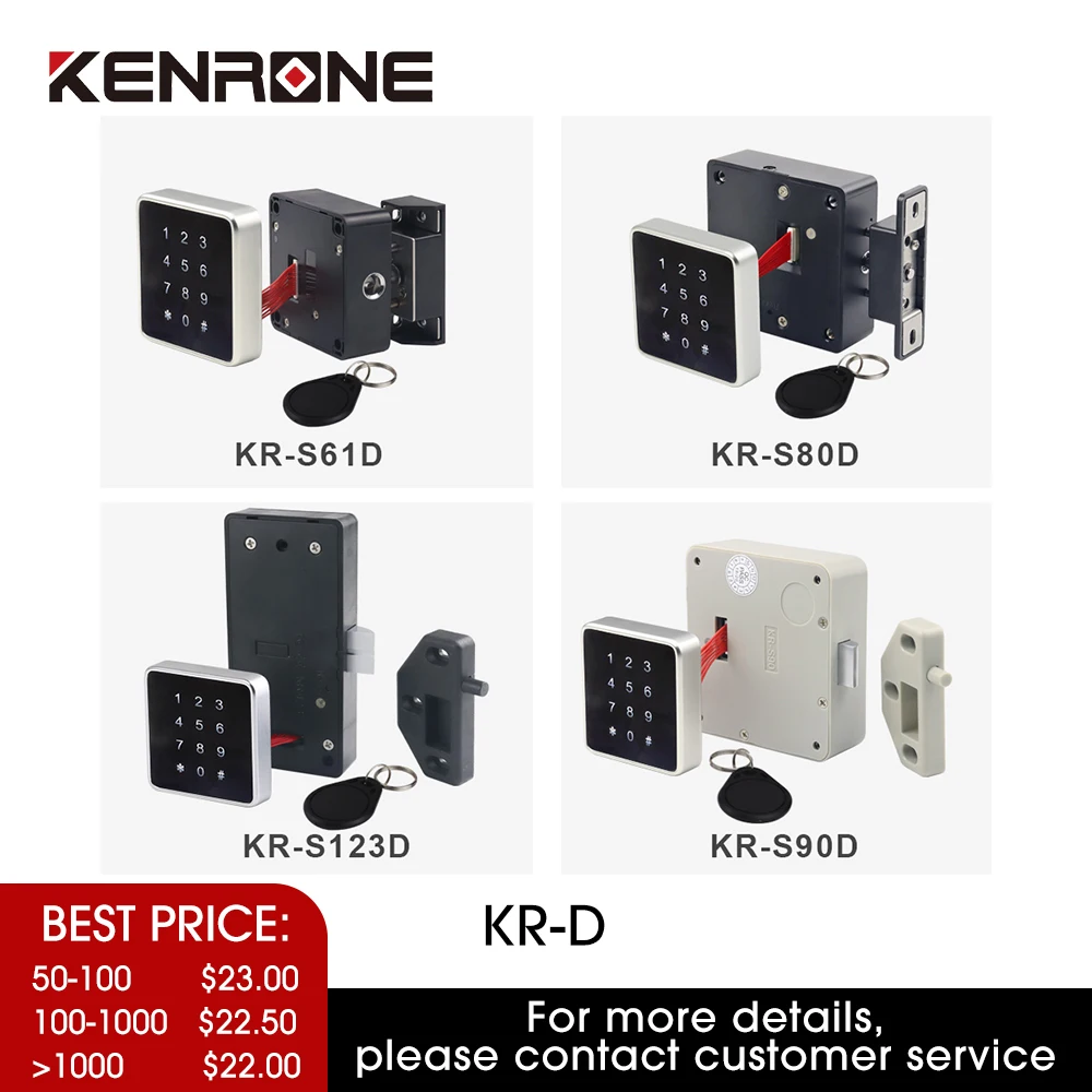 

KENRONE Cabinet Cupboard Locks Custom Mini Combination 4 Digital Magnetic Card