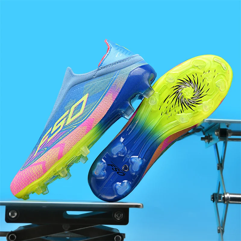 F50 Men Women Football Shoes Ultralight Outdoor Turf Unisex Soccer Shoes Match Non Slip Resistant Original Football Field Boots