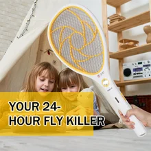 

Electric Mosquito Fly Bug Swatter Zapper Pest Insect Killer Repellent USB Rechargeable LED Lighting Racket Killer Trap 1200mAh