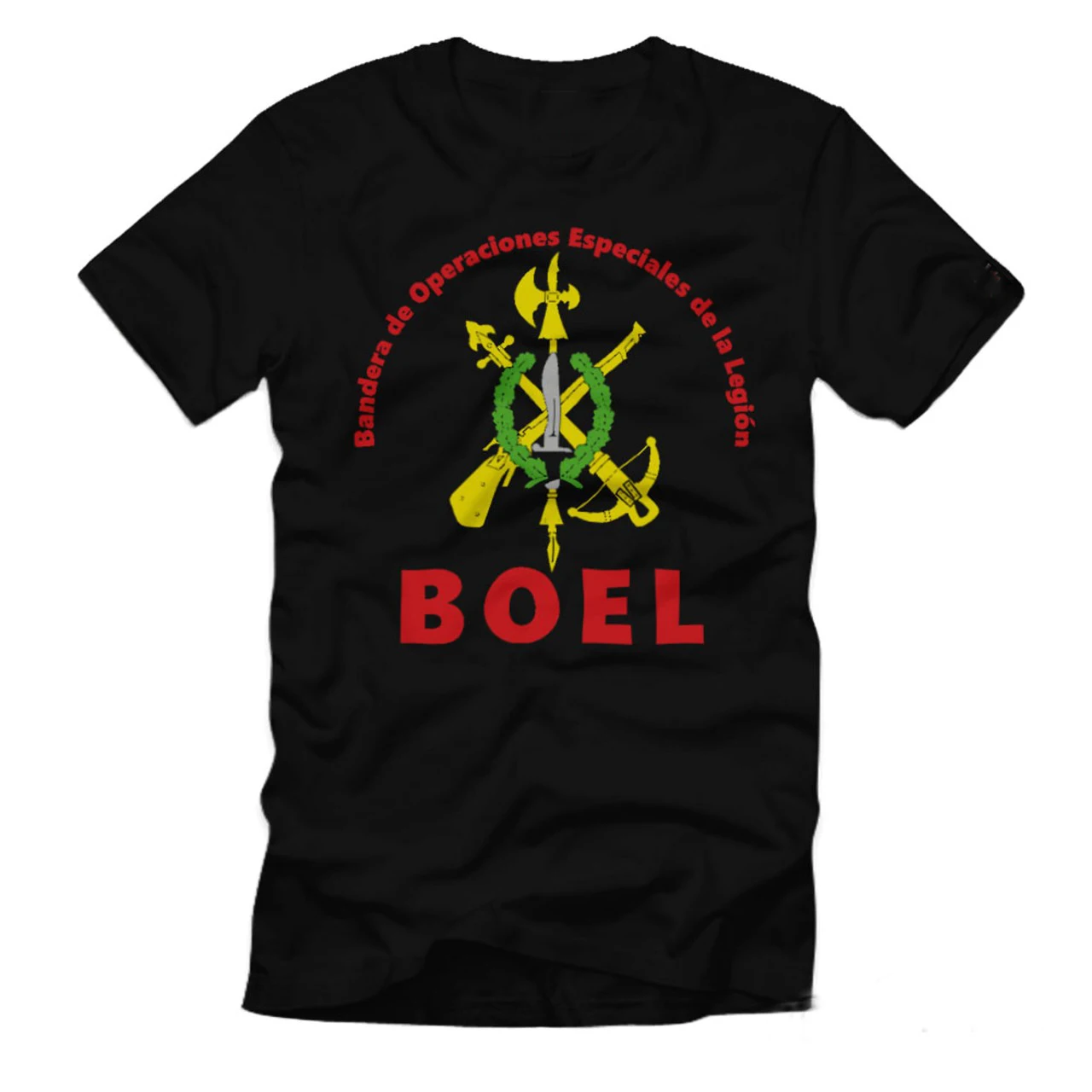 

BOEL Special Operations Flag Spanish Foreign Legion Badge T-Shirt. Summer Cotton Short Sleeve O-Neck Mens T Shirt New S-3XL