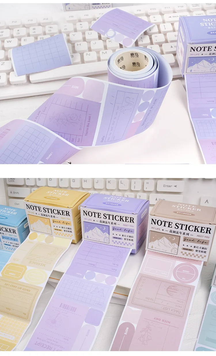 Macaron Color Pull-out Tape Label Sticker DIY Decorative Stationery Album Diary Notebook Mobile Phone Toy Scrapbook Stickers