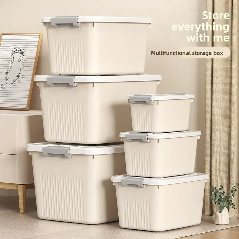 Thickened Plastic Storage Box Large Capacity Extra Large Clothes Storage Box Organizer Toy Car Home Use Storage Box