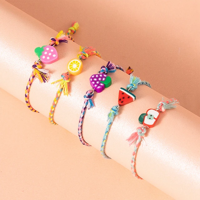 Makersland Cute Soft Clay Beads For Bracelets Children Fruit Jewelry Beads  Friendship Bracelets Design Christmas Gift Wholesale - AliExpress