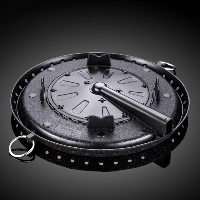 Barbecue Grill Barbecue Stove Household Gas Barbecue Pan Carabiner Grill Pan Non-stick Coating Round