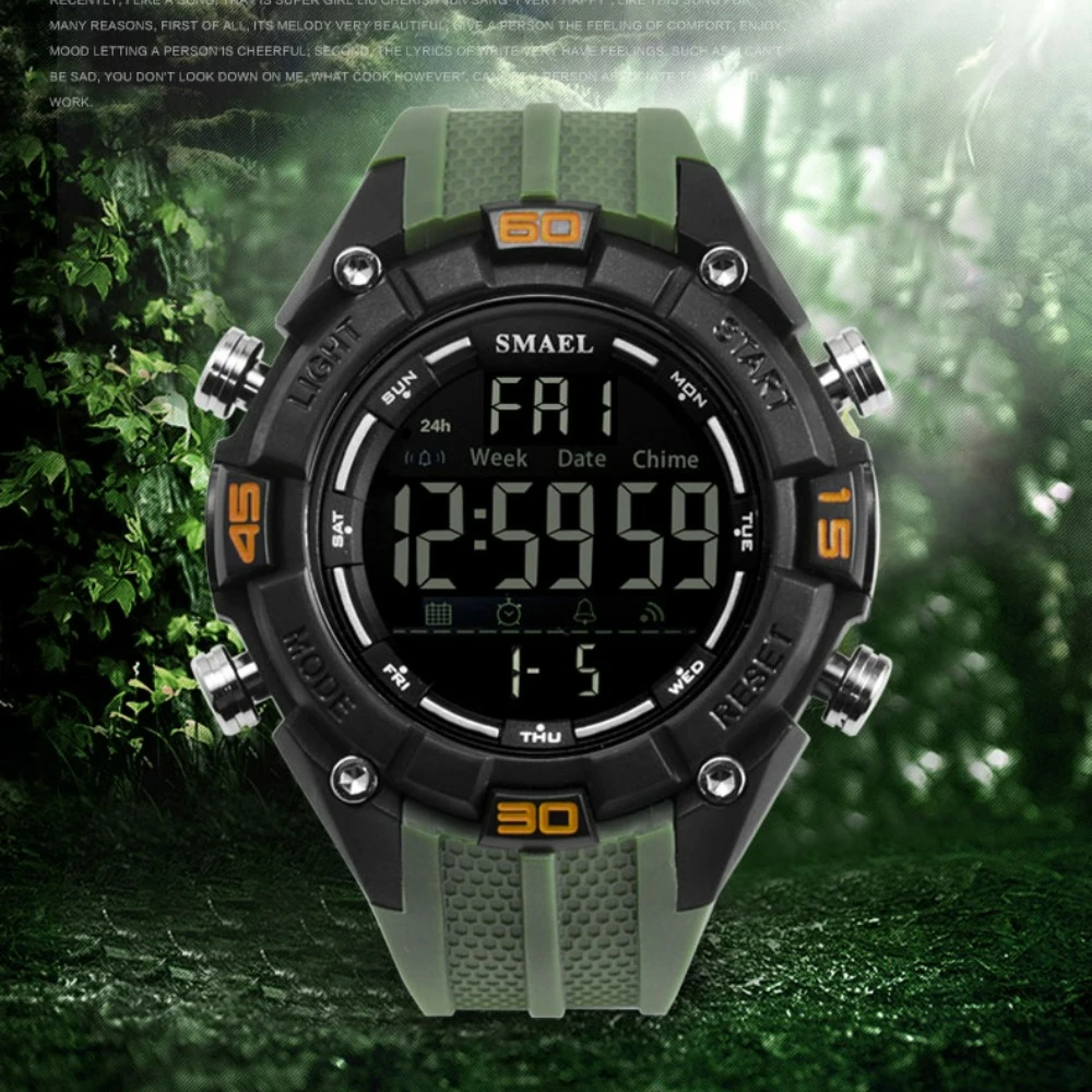 2024 Men Watch New Digital Watch Multi-functional Glow-in-the-dark Waterproof Trend Student Watch Functional Electronic Watches