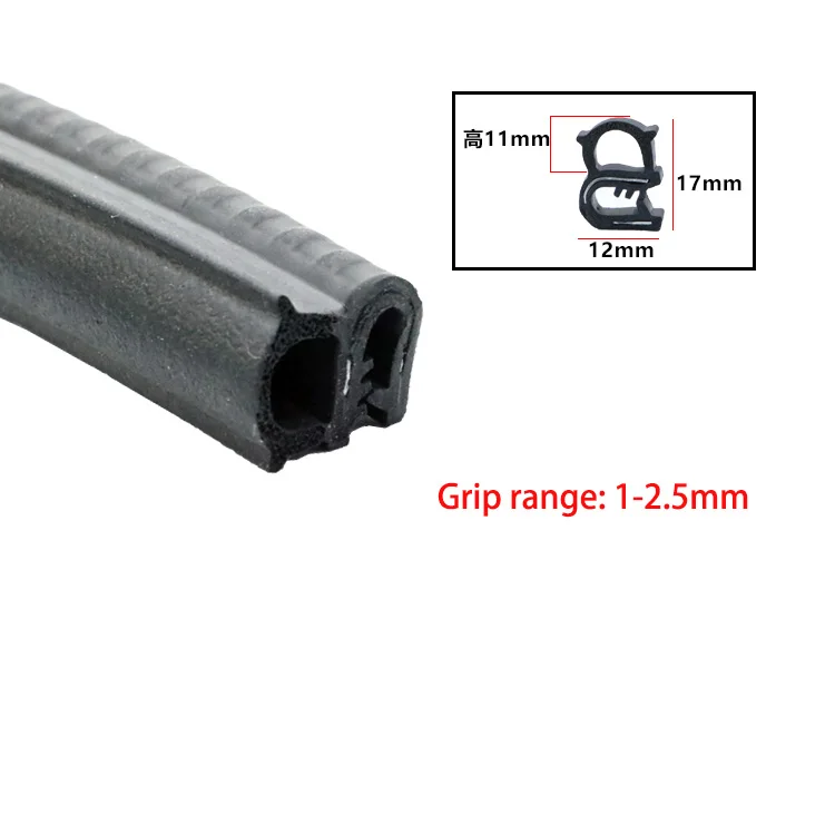 Durable U-Type Rubber Edge Guard - Anti-Collision & Waterproof Sealing Strip