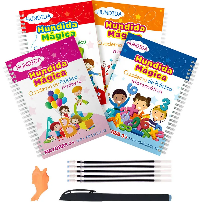 FreeshippingSpanishMontessoriCopybookMagicReusableHandwriting