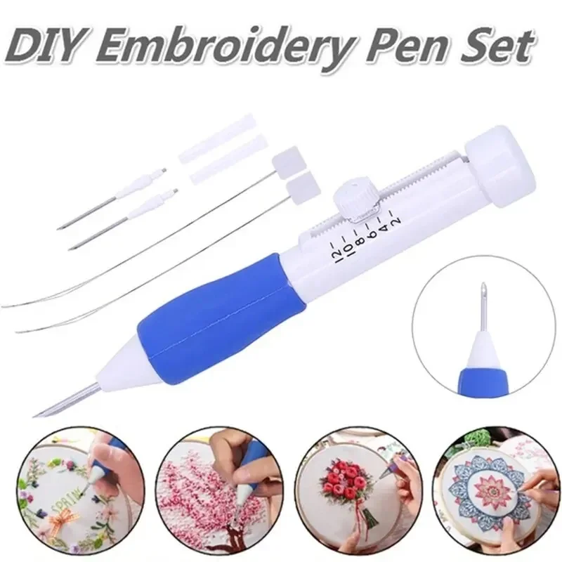 Stickerei Punch Nadel Kit Für DIY Nähen Nähen Werkzeug Set Magie Stickerei Nadel Stift Weben Werkzeug Stricken Nähen Werkzeuge – Detail 3