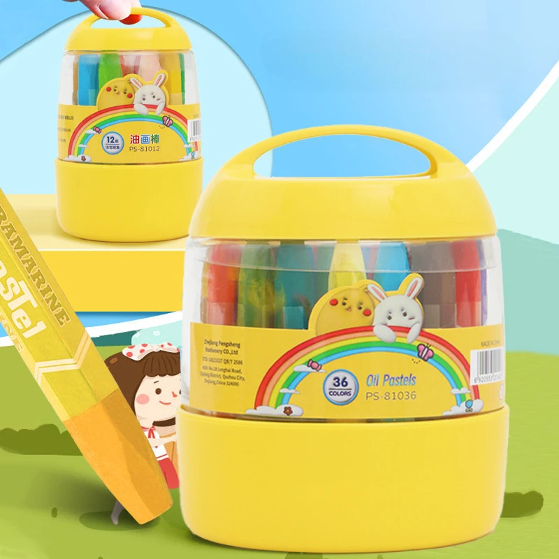 12/24/36colors Oil Pastel Crayons Set with Delicate Texture and Strong Adhesion for Painting and Children's Education