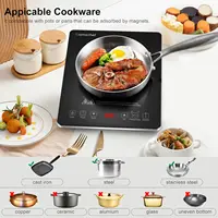 Portable Induction Cooktop 1800W Induction Stove Burner With Ultra Thin Body, With 8 Temperature & Power Levels 2
