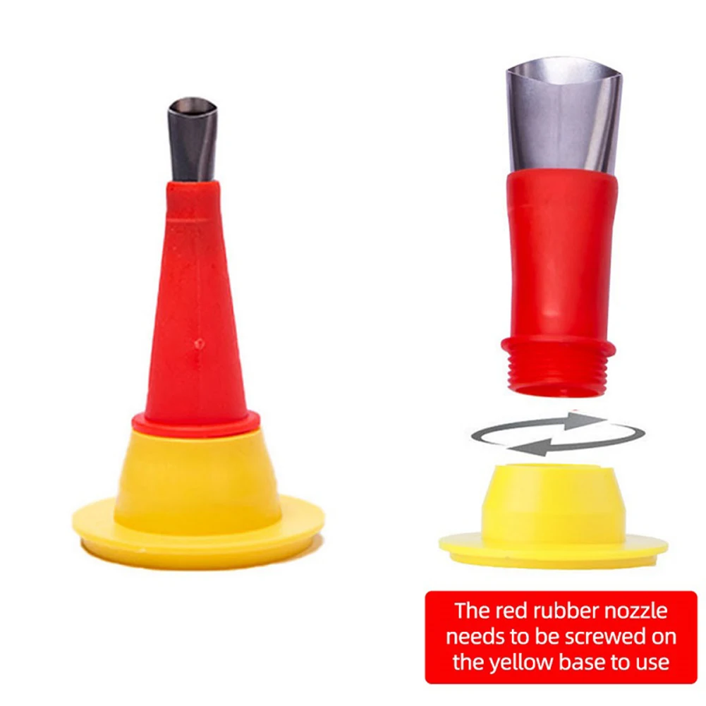 Stainless Steel Caulk Nozzle Kit Replacement Glue Silicone Sealant Finishing Tool for Household Kitchen Bathroom Sink Joint