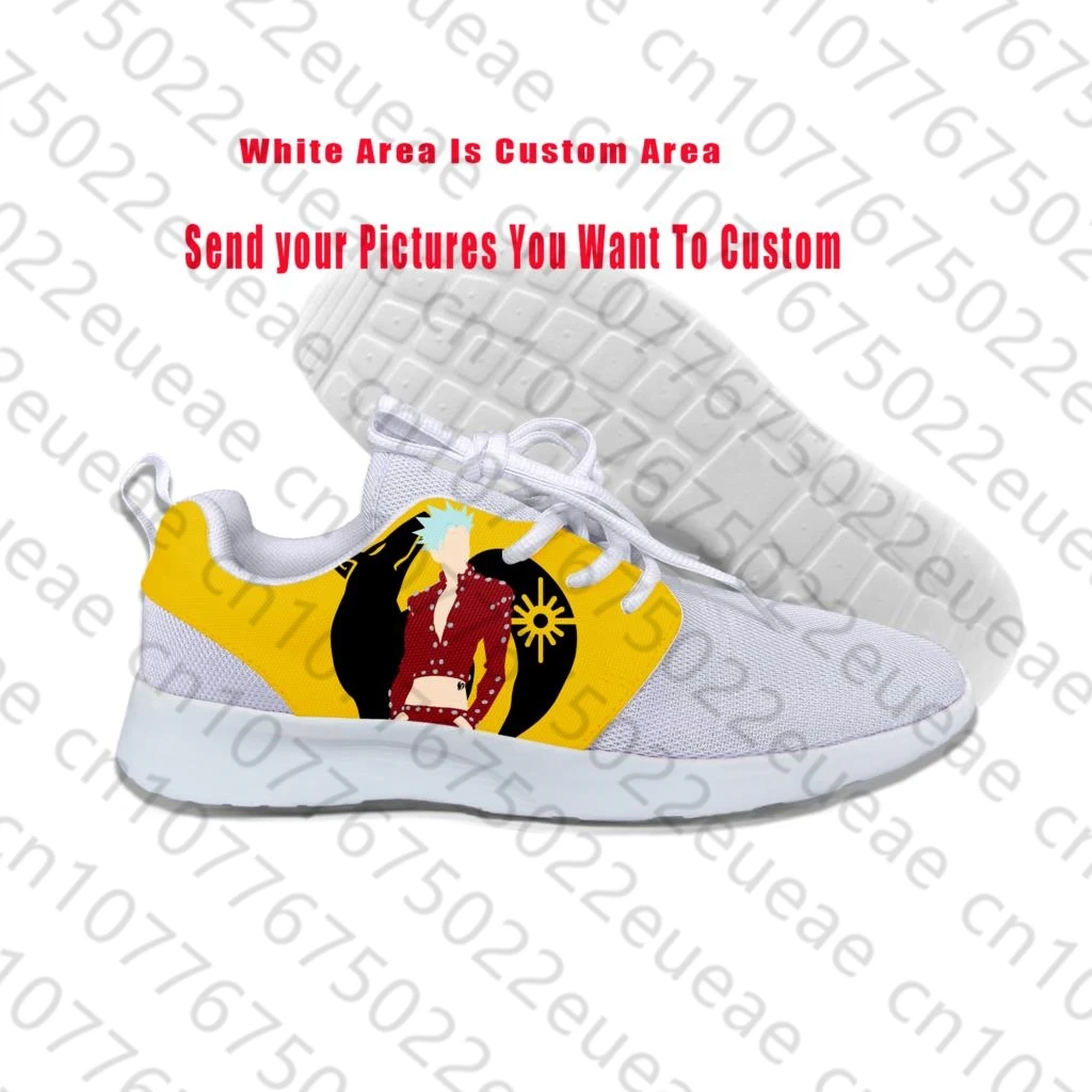 Hot New Anime Japanese Manga Seven Deadly Sins Meliodas The Seven Deadly Sins Man Woman Shoes Fashion Mesh Sports Shoes Sneakers 2