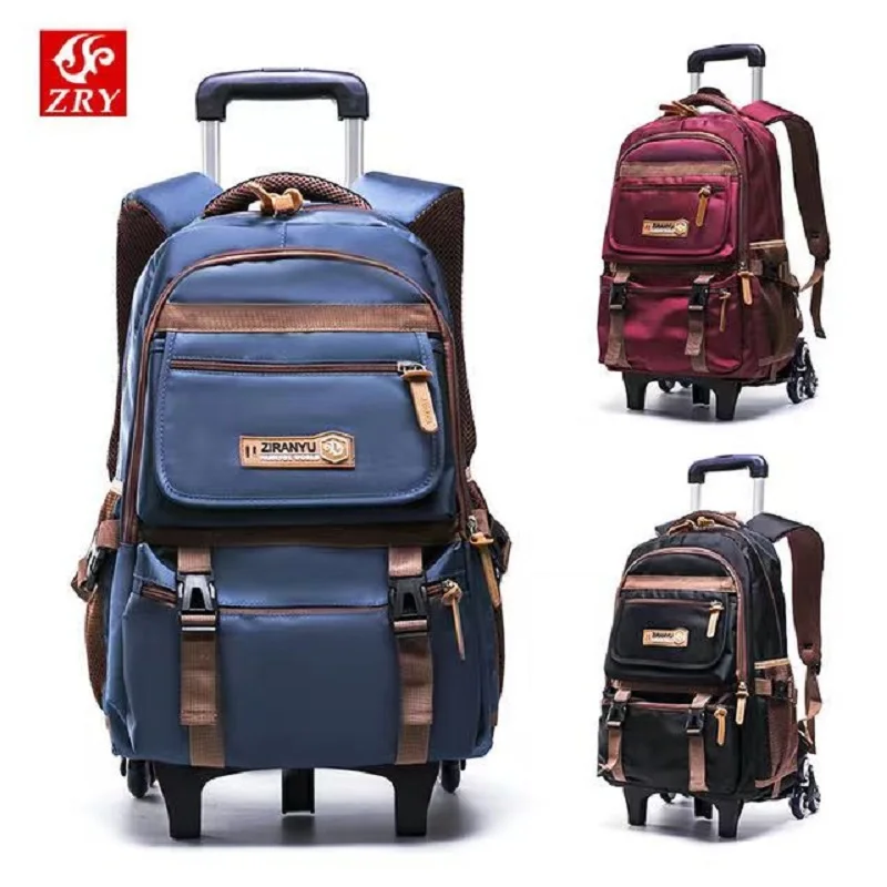 

Primary Junior High School Student Detachable Backpack Satchel Trolley Schoolbag Climbing Stairs Multiple Layers Large Capacity