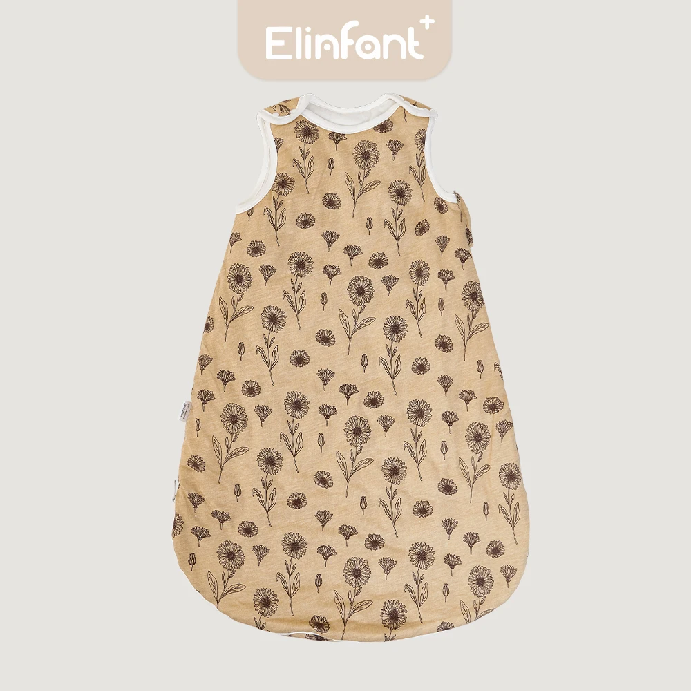 Elinfant Bamboo Cotton Sleeveless Slepping Bag Newborn Warm Wearable