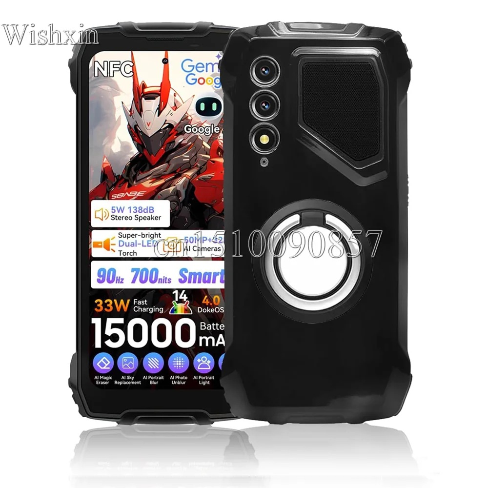 Ring Holder Shockproof Soft TPU Kickstand Case Cover