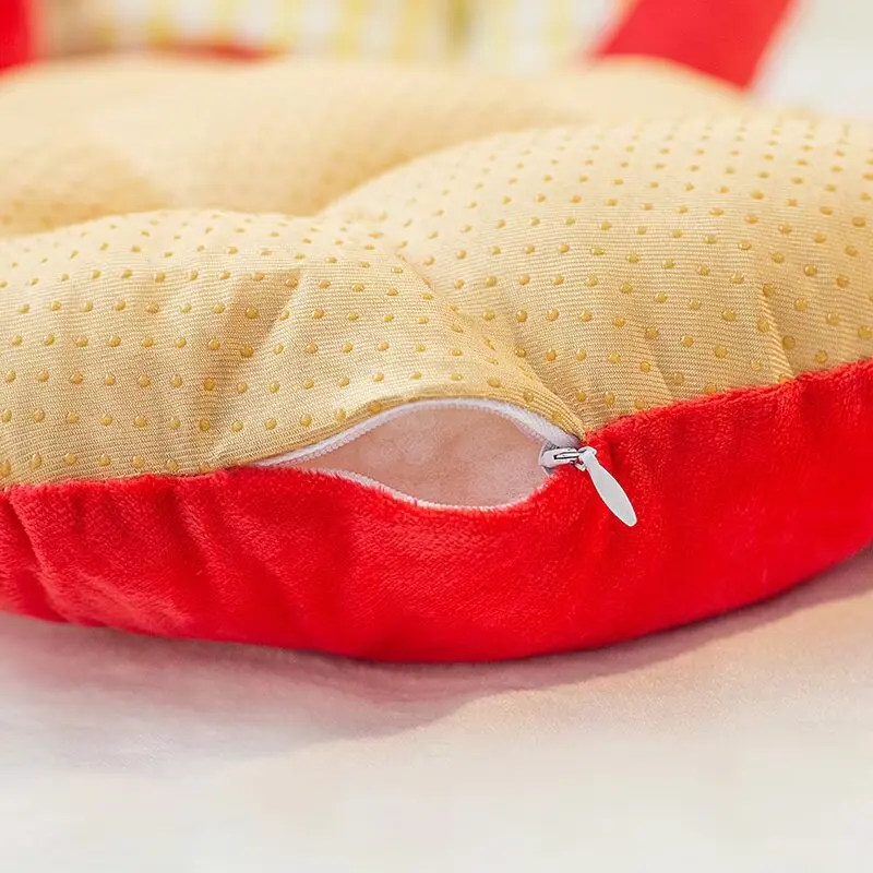Niedliches Hello Kitty Apfelförmiges Plüschkissen, Cartoon-Stuhl-Sitzpolster, weich, bequem, für Zuhause, Büro, Dekoration, waschbar, rutschfest – Detail 11