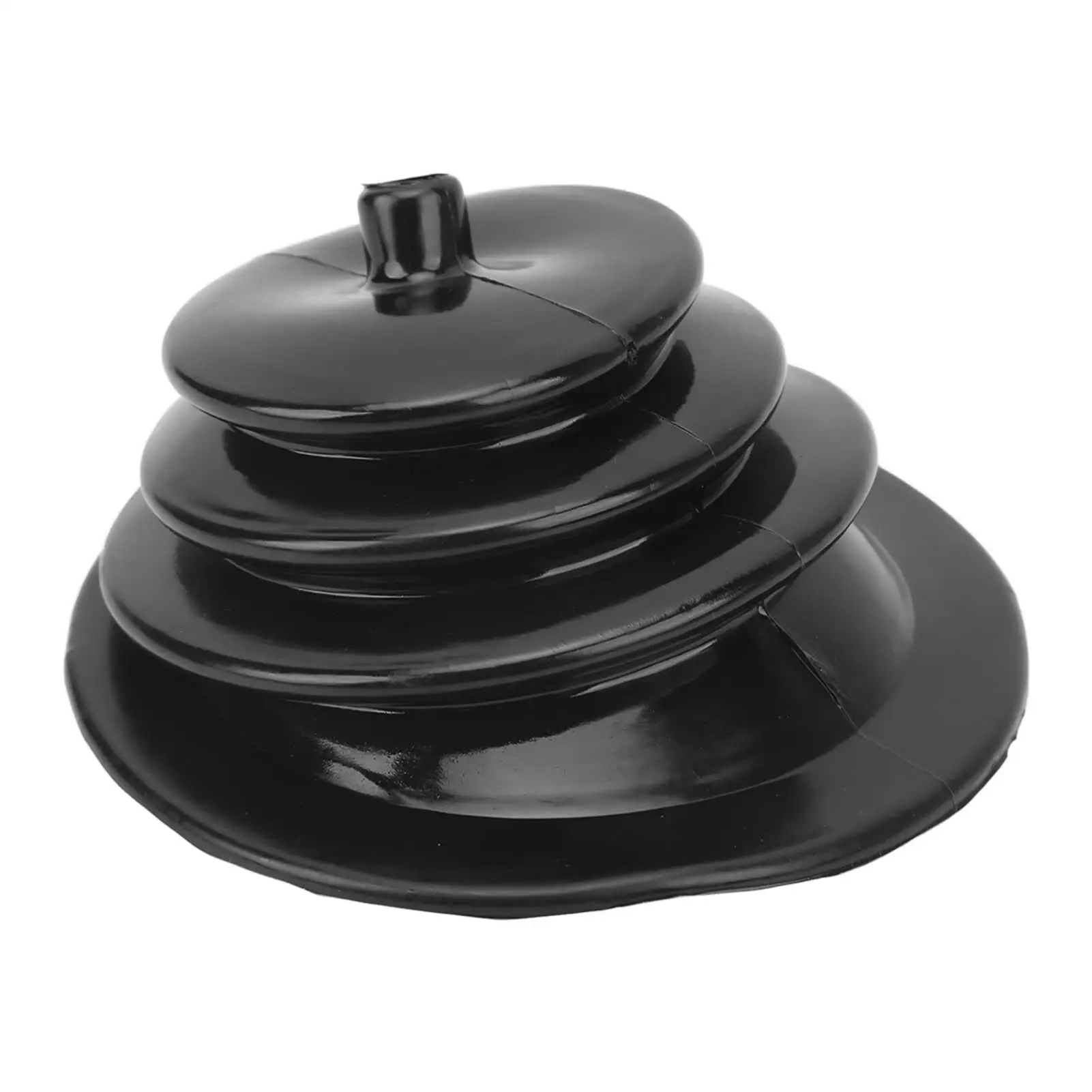 1651 5.25in Shifter Boot Rubber Easy Clean Universal Black Round Boot with Chrome for automotive