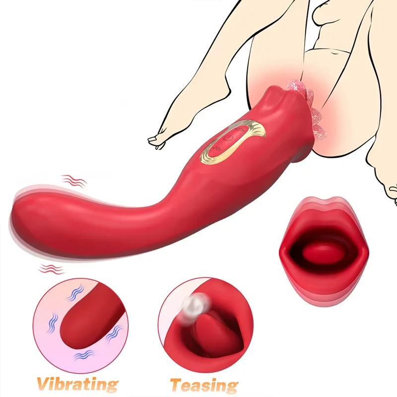 Zunge lecken Vibrator Dildo Sexspielzeug für Frauen Mund Nippel Blowjob Oral Saugen Klitoris Stimulator G-Punkt weibliche Erwachsene Waren 18+ 1