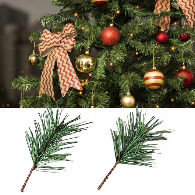 10PCS Pine Branches for Decorating Artificial Green Pine Needles Branches  Stems Picks for Christmas Wreaths Flower Arrangements - AliExpress