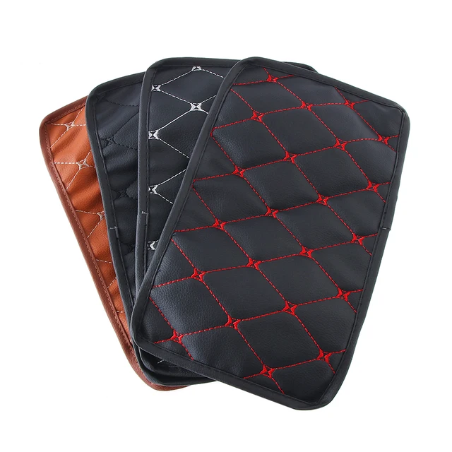 Car Armrest Pad Leather Arm Rest Cover Cushion Case Universal Console Box Mat Padding Protective Waterproof Interior Accessories