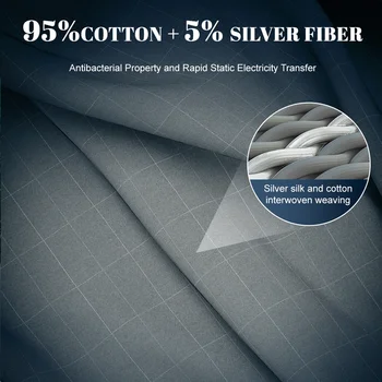 Astarexin Earthing Fitted Sheet Organic Cotton With Conductive Silver Fiber Grounding Bed Sheet Fitted Sheet For Nature Wellness 2